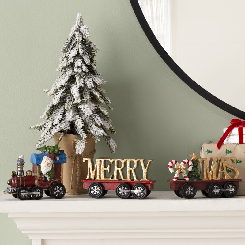 The Holiday Aisle Christmas Train Polyresin Decorative Accent