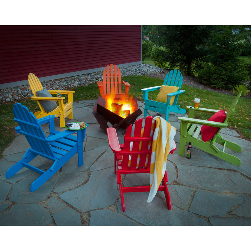 Polywood Clic Folding Adirondack Chair Reviews Wayfair Clic Folding Adirondack Chair