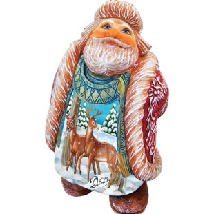 Outdoor Wood Santa Figurines You Ll Love In 2021 Wayfair