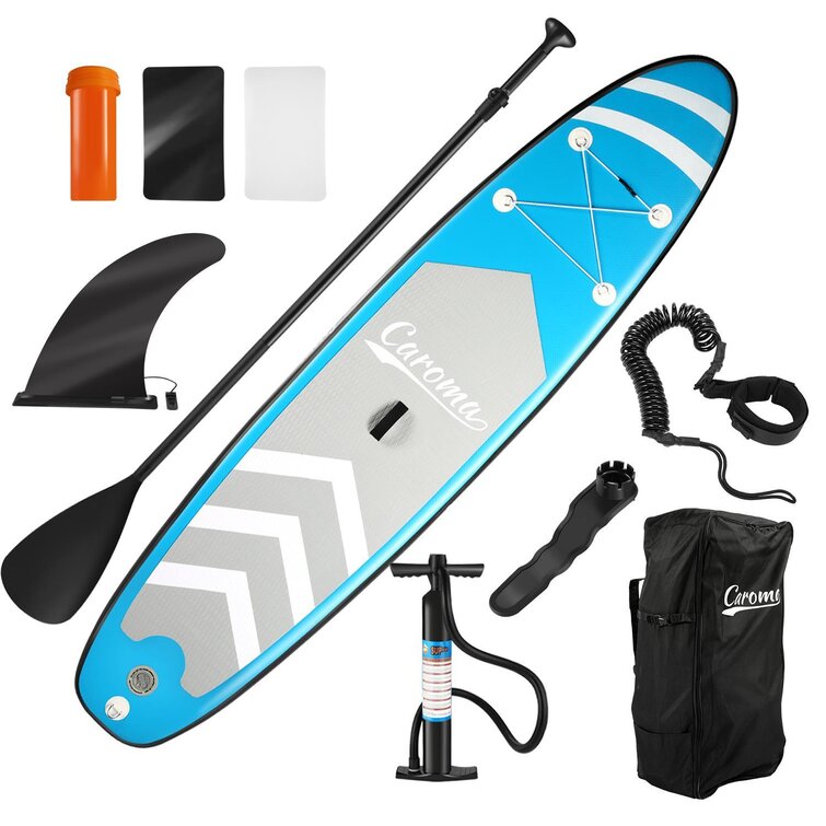 Paddle and Hand Pump Waterproof Bag Upwell Inflatable Stand Up Paddle Board with sup Accessories Including Backpack Non-Slip Deck Repairing Kits 3 Fins Leash 