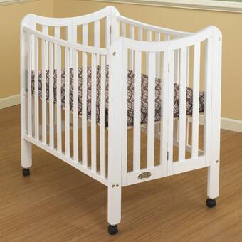 Amazon Com Foundations Hideaway Full Sized Folding Crib Natural Portable Crib Baby