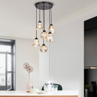 Best Psyche 6-Light Cluster Pendant By Gracie Oaks Ceiling Lights Psyche 6-Light Cluster Pendant By Gracie Oaks Ceiling Lights