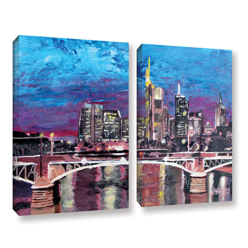 Artwall Frankfurt Manhattan Skyline By Marcus Martina Bleichner 2