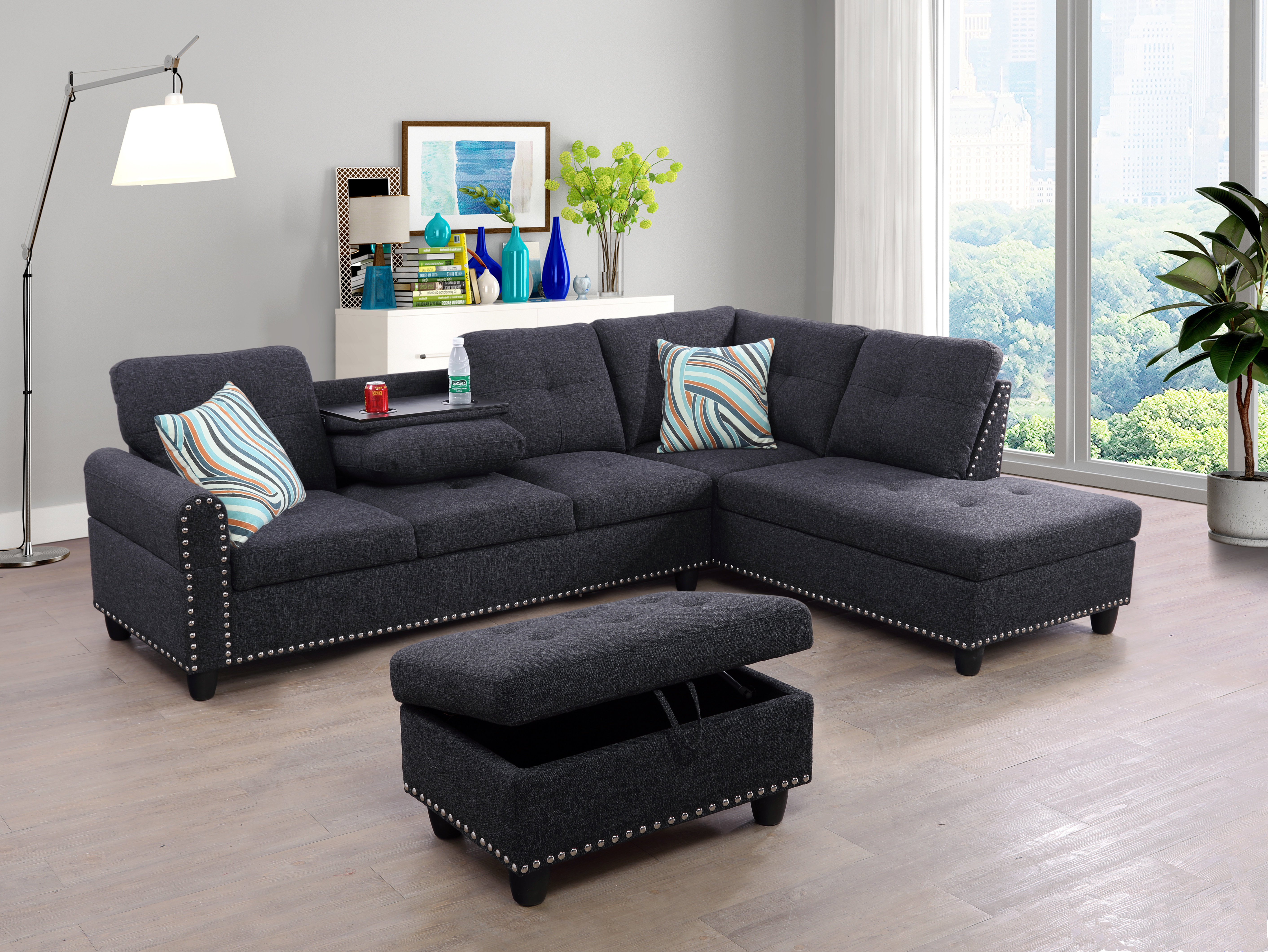 Red Barrel Studio Lovis 97 2 Wide Corner Sectional With Ottoman Wayfair