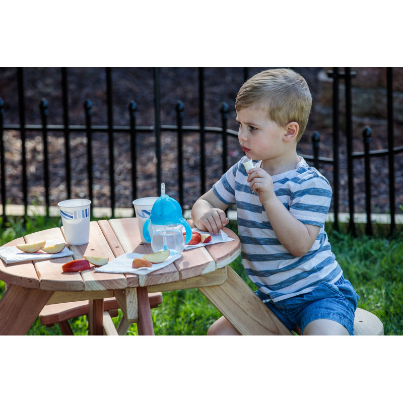 Jack And June Circular Kids 5 Piece Outdoor Table And Chair Set