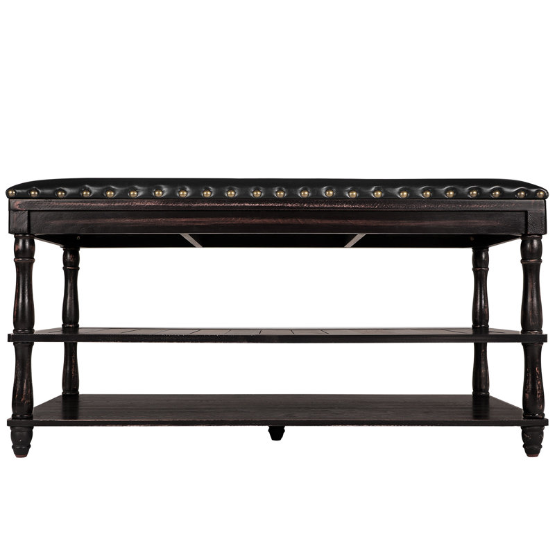 Charlton Home Vasagle Shoe Bench With Turned Wood Legs For 9 Pairs