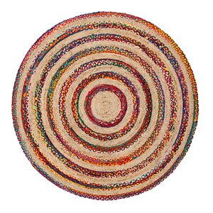 Linnea Handmade Beige/Red/Blue Area Rug