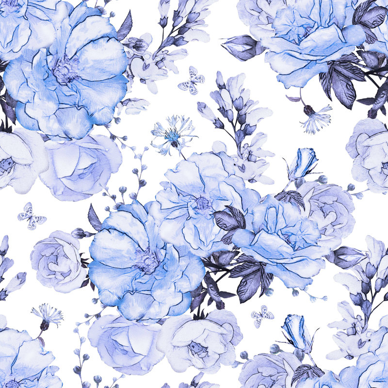 House Of Hampton Chaz Removable Peony Flowers Leaves 10 L X 120