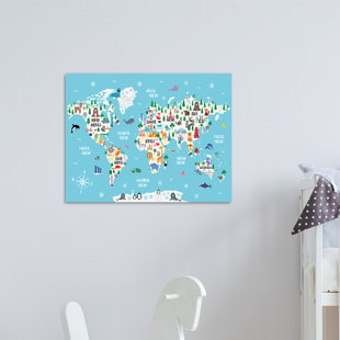World Map Kids Room Wayfair