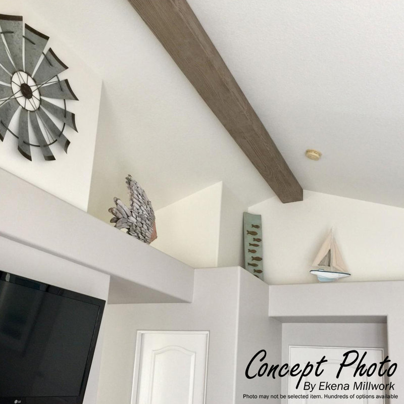 Ekena Millwork Pecky Cypress Faux Wood Texture Fireplace Shelf