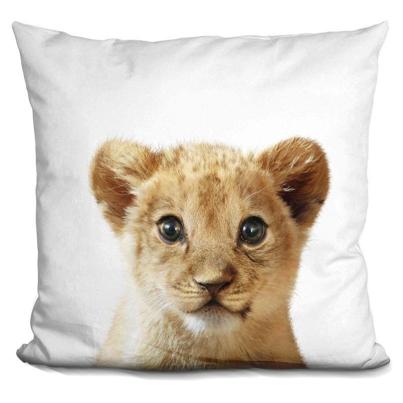 Wrought Studio Hermes Baby Lion Throw Pillow Wayfair Ca