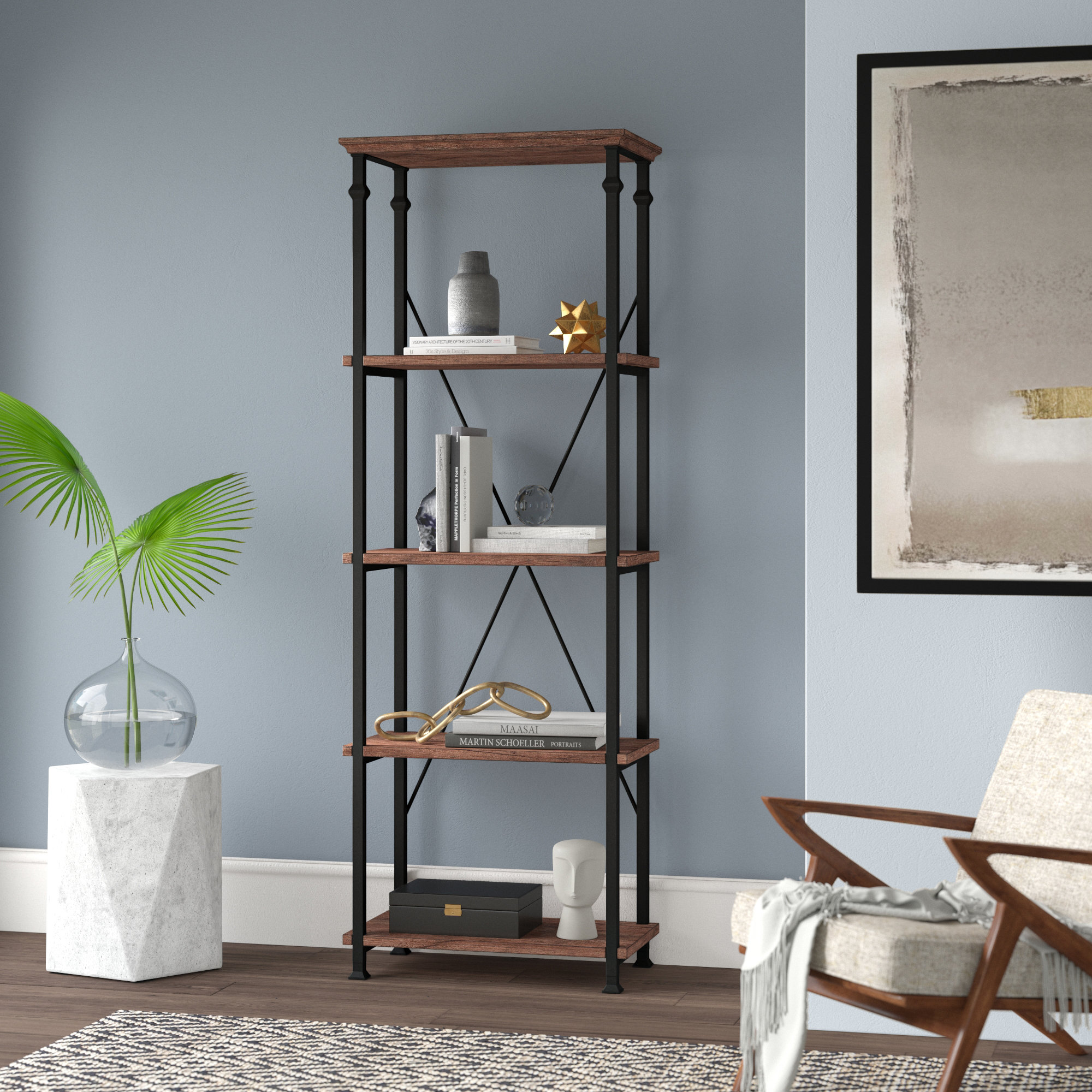 Stein World 74.5'' H x 26'' W Solid Wood Etagere Bookcase & Reviews