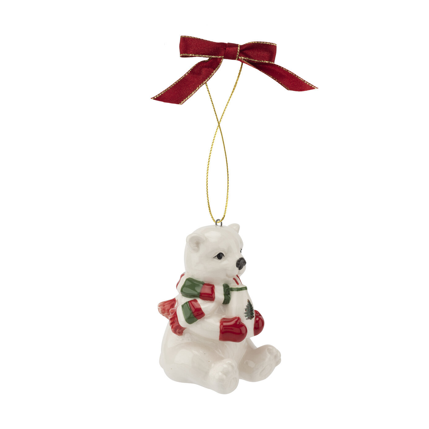 Lenox Holiday Bobbles Polar Bear with Scarf Figurine