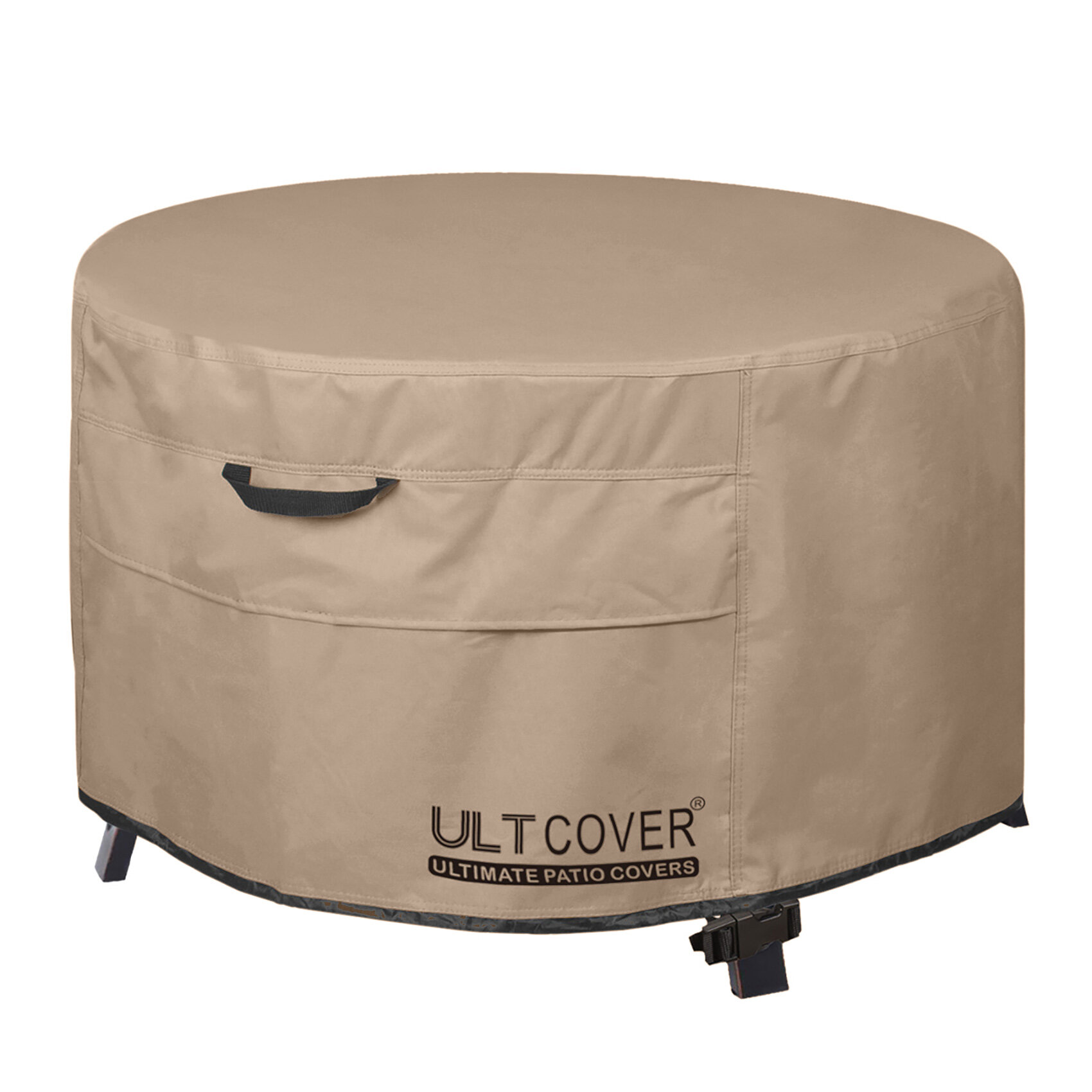32 Inch Waterproof Heavy Duty Patio  Fire Pit Cover Grill Rain Dust Protector 