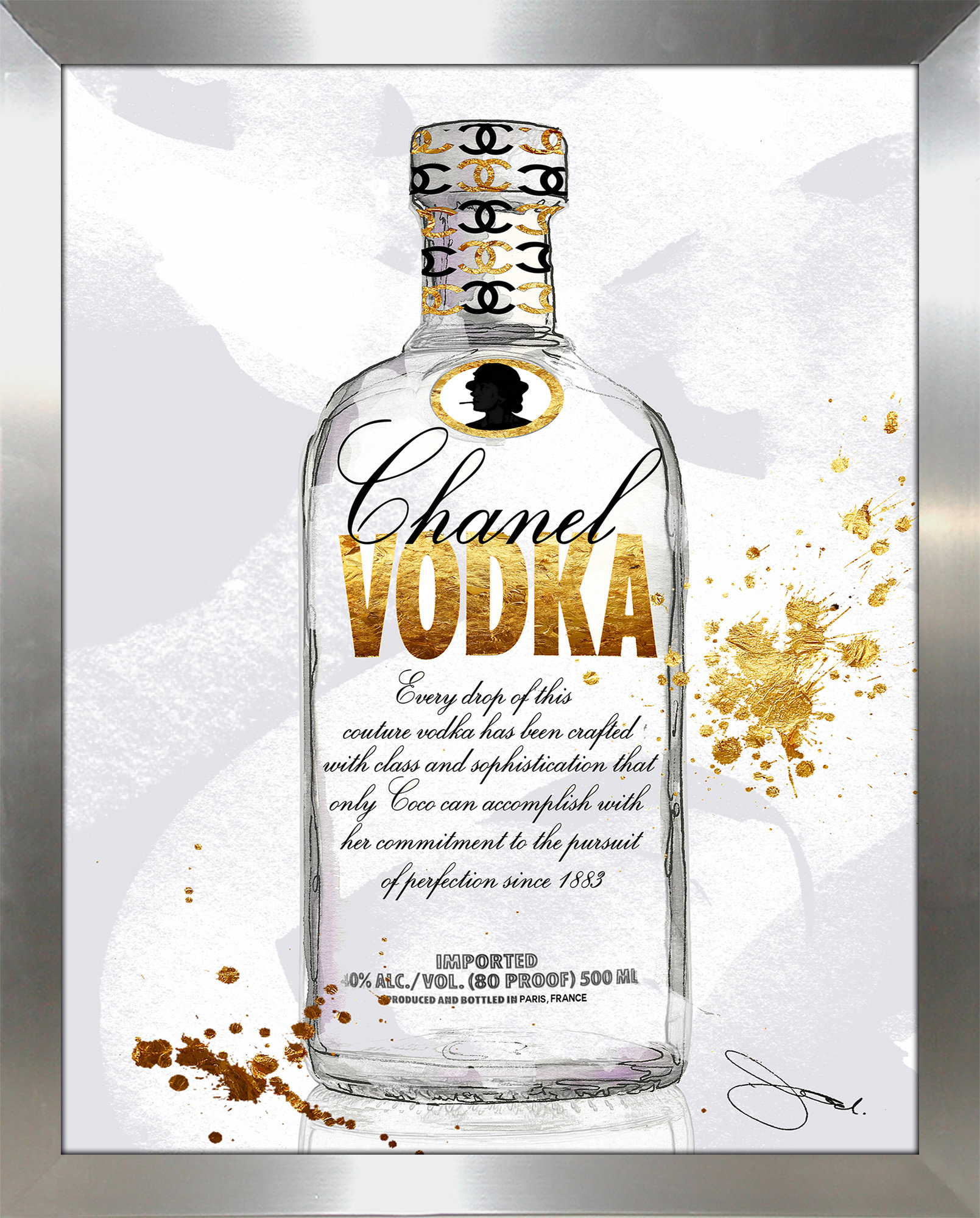 Assorted Cocktail Drinks Made With Vodka Canvas Wall Art prints high quality