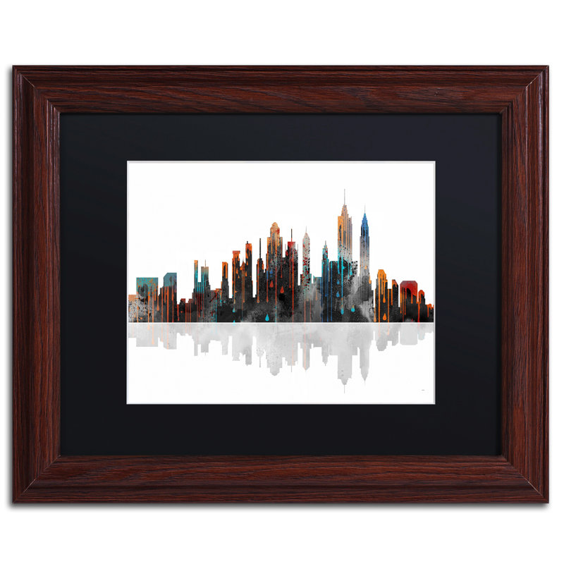 Trademark Art New York New York Skyline Framed Graphic Art On