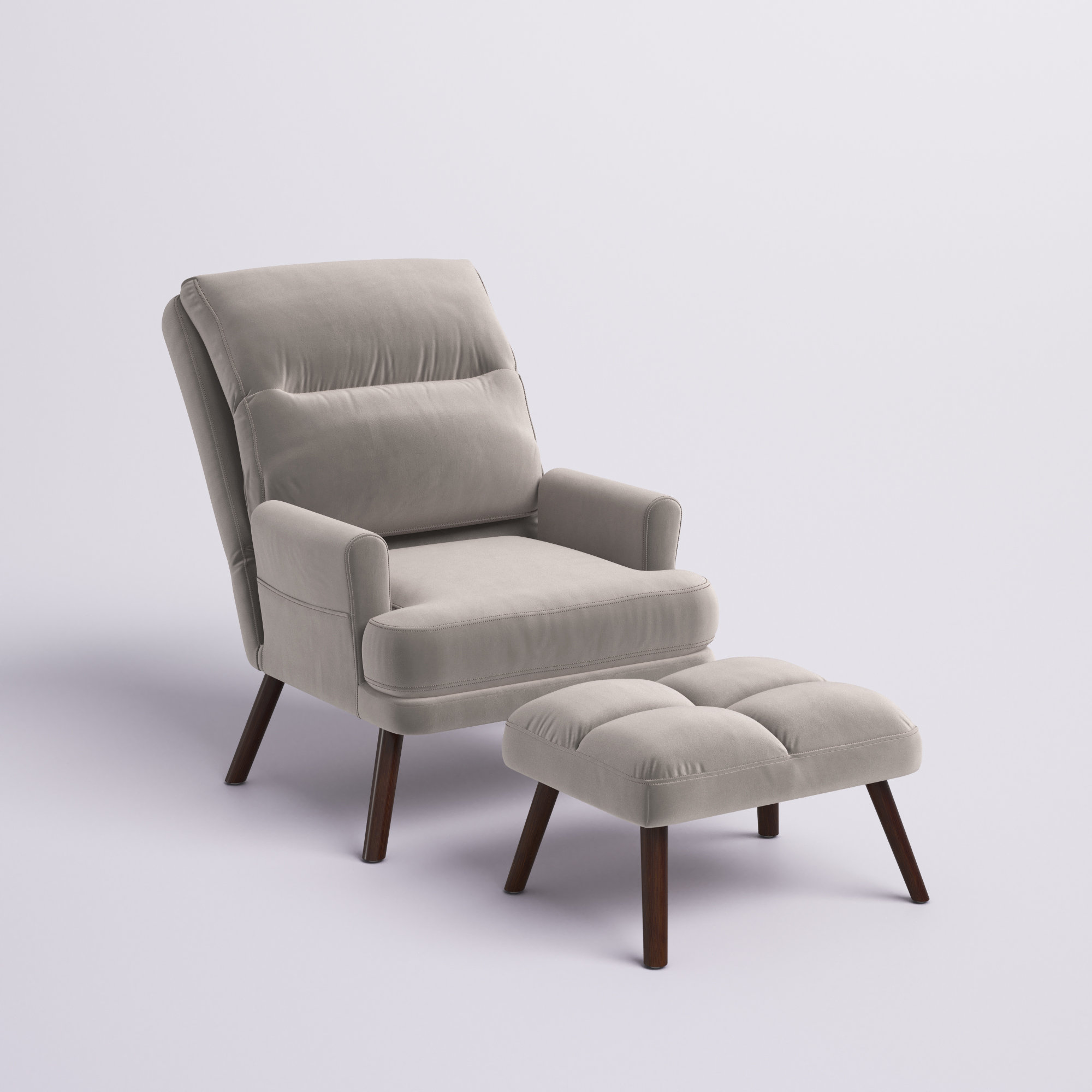 Etta Avenue™ Teen Salma 29.52'' Wide Tufted Lounge Chair and Ottoman