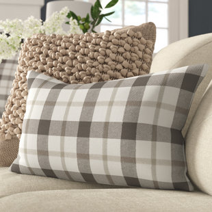 Check Plaid Ivory Cream Throw Pillows You Ll Love In 2020