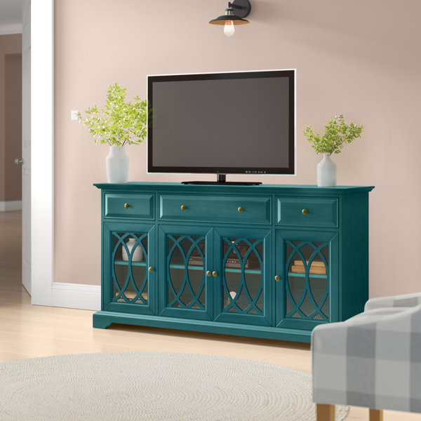 SOLD OUT Navy Nine Drawer Wood Dresser Media Cabinet with a power box. Media Console
