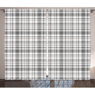 Check Plaid Gray And Silver Curtains D You Ll Love Wayfair Plaid Room Darkening Rod Pocket Indoor Outdoor Curtain Panels Set Of 2