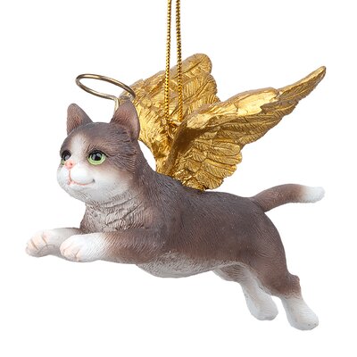 Design Toscano Feline Tabby Cat Angel Hanging Figurine