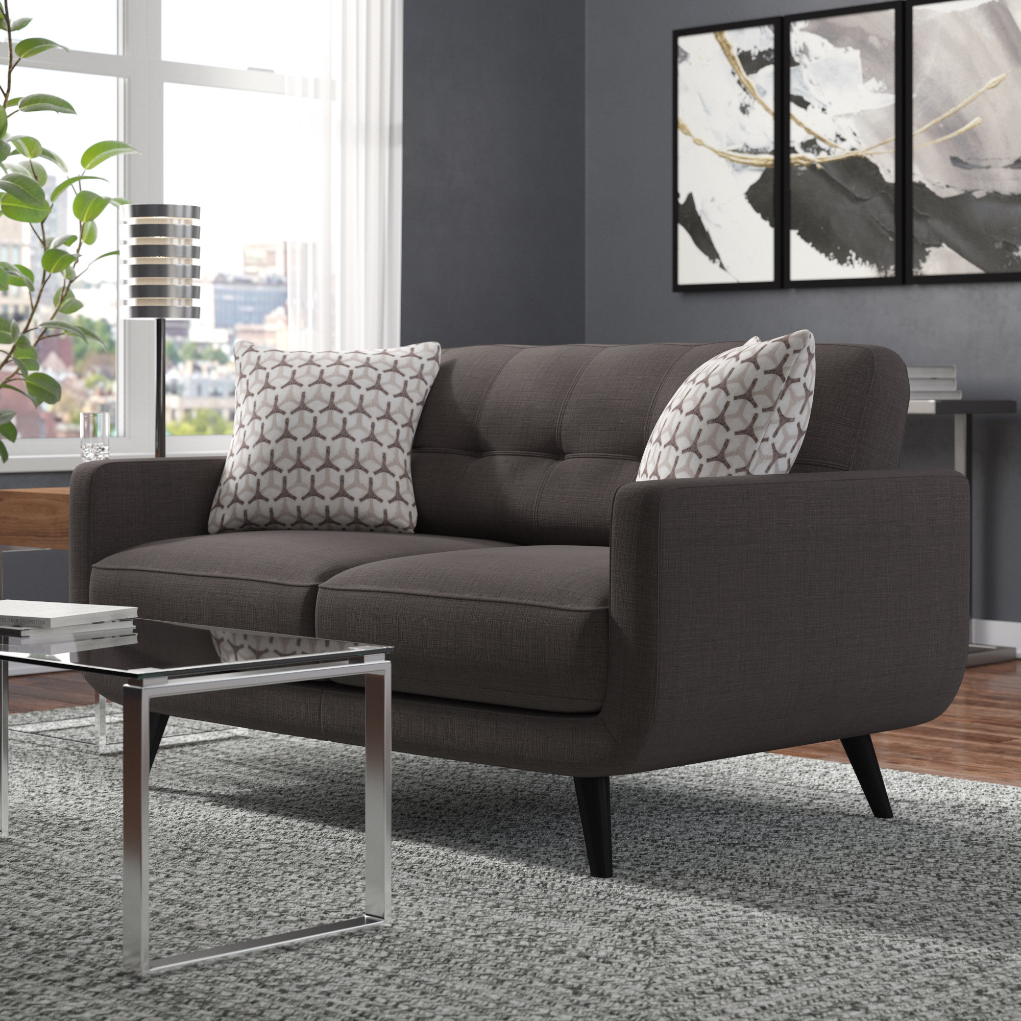 Ivy Bronx Tifton Mid Century Loveseat Reviews Wayfair