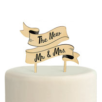 Love Birds Glitter Wedding Cake Topper Mr 7-1/2-Inch & Mrs 
