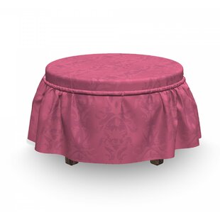 Baroque Flower Ottoman Slipcover (Set Of 2) By East Urban Home