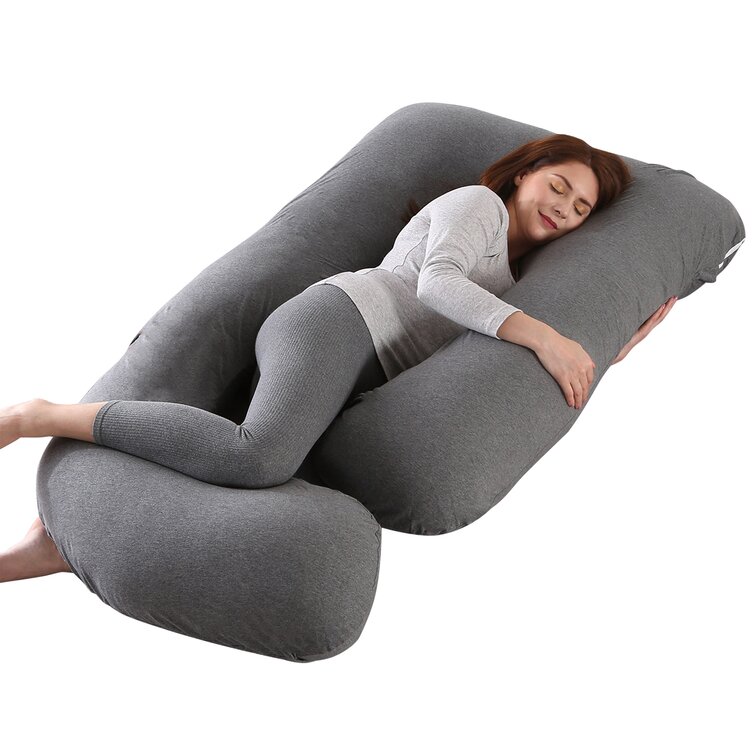 Pregnancy Pillow Maternity Belly Contoured Body U Shape Extra Pregnant Gray 