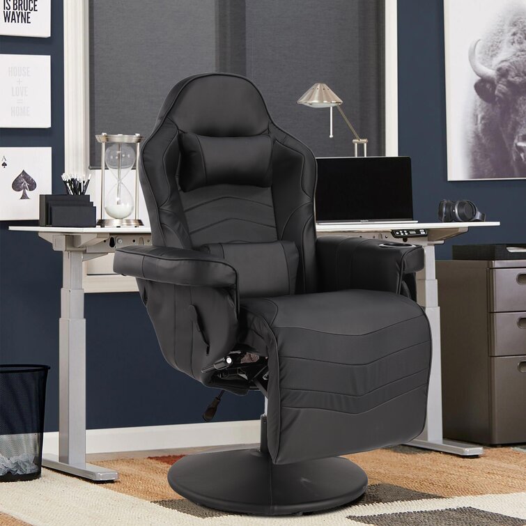 GAMING CHAIR RACING COMPUTER LEATHER HIGH BACK RECLINER OFFICE DESK SWIVEL SEAT 
