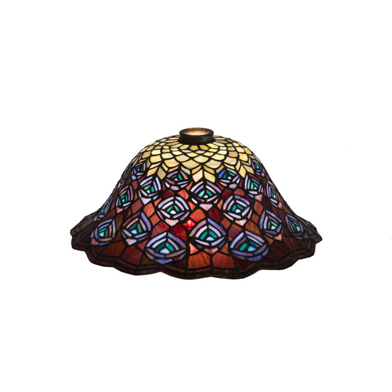 Rosalind Wheeler 16 Glass Bowl Lamp Shade Uno In Blue Wayfair