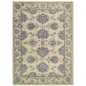 Poulos Hand-Tufted Beige Area Rug