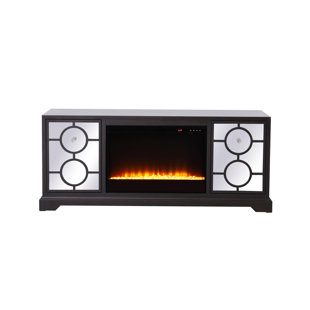 McMillian Mirrored TV Stand for TVs up to 60 with Fireplace