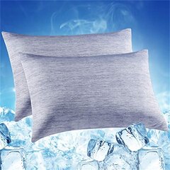 Anti-Static 2 Pack Arc-Chill Cooling Pillowcases with Double-side Design 20×26 inches Marchpower Pillowcase Cooling /& Cotton Fiber Breathable /& Machine Washable Hidden Zipper Pillowcases Skin-Friendly -White Q-Max  0.43,Standard Size