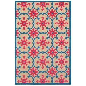 Luisa Sand/Pink Outdoor Area Rug