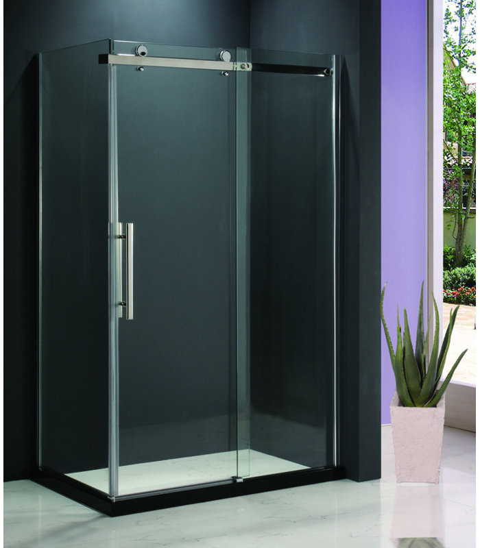 Jade Bath Hasper 48 X 78 75 Single Sliding Shower Door With Return Panel Reviews Wayfair