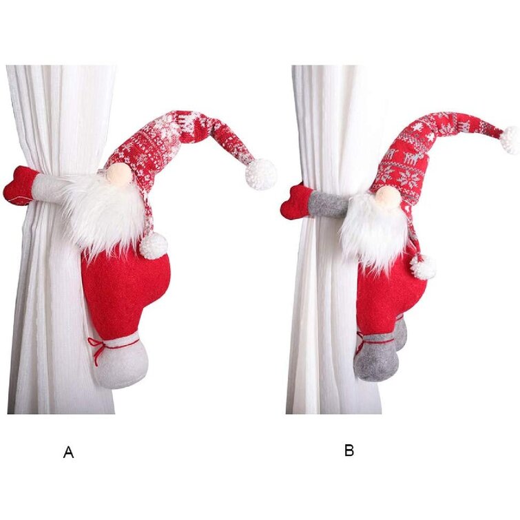 Christmas Curtain Buckle Tie Holder Clip Xmas Santa Claus Tieback Home Decor
