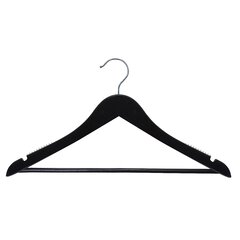 45cm white wooden coat hangers Premium smooth finish Pack of 5 OXYGEN 