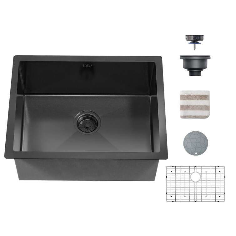 StorageWorks Undermount Kitchen Sink 22L X 16W Wayfair   Undermount Kitchen Sink 22L X 16W 