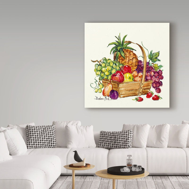 Bay Isle Home Pineapple And Fruit Basket Acrylic Painting Print