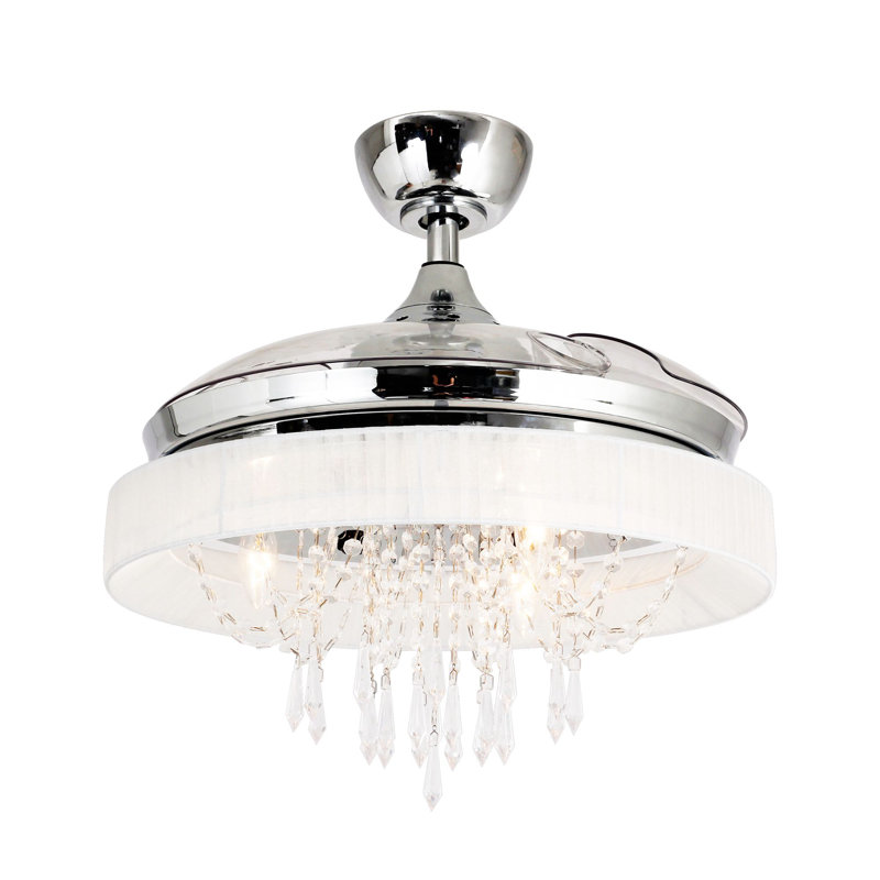 House Of Hampton 42 Sweitzer Modern Crystal 3 Blade Ceiling Fan House Of Hampton 42 Sweitzer Modern
