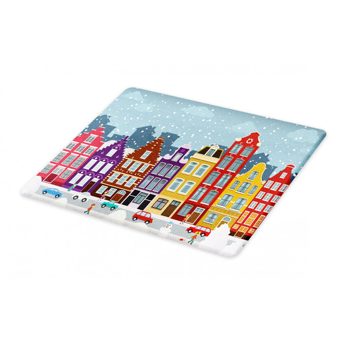 East Urban Home Ambesonne Amsterdam Cutting Board Dutch Town In