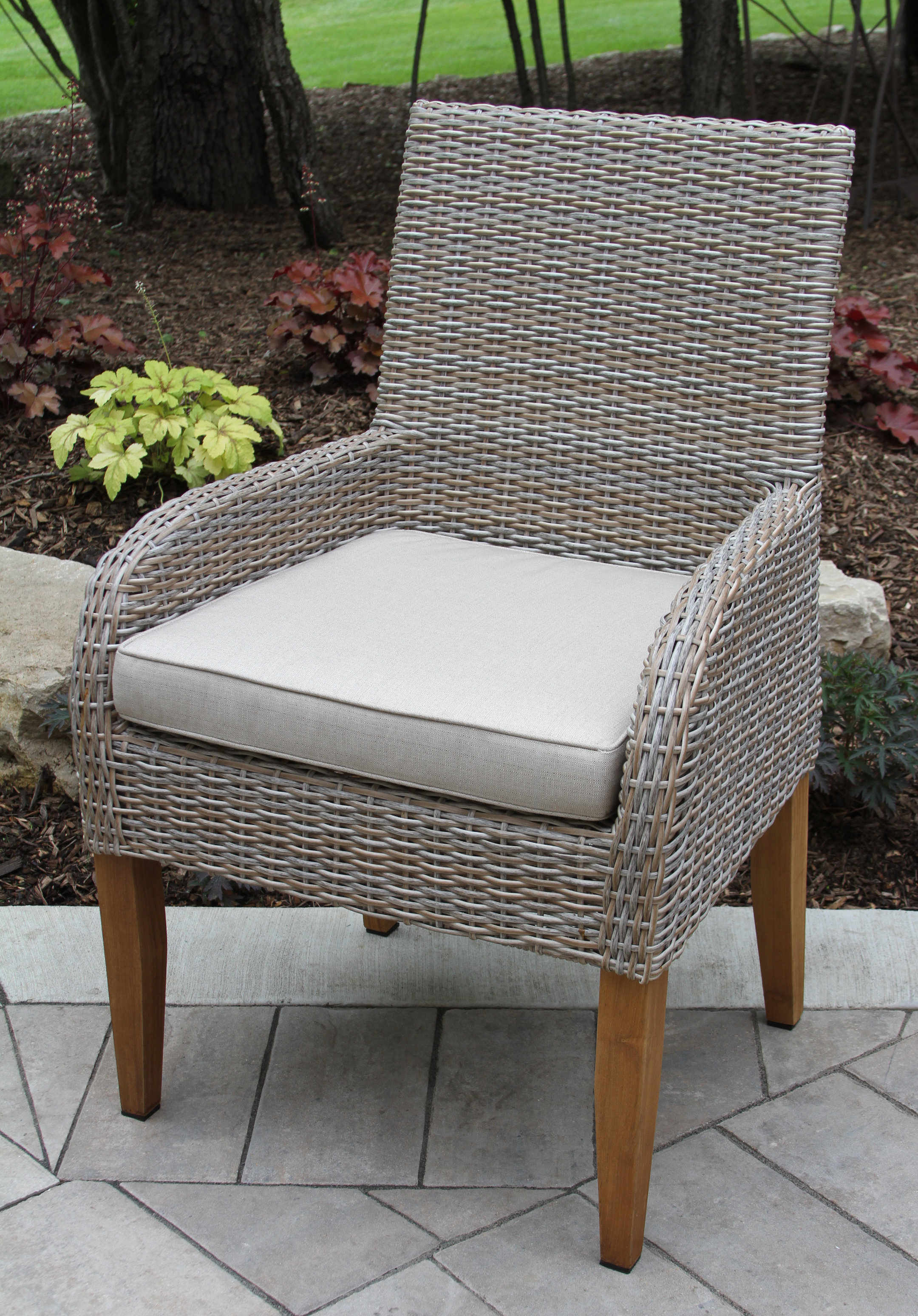Birch Lane™ Akiva Patio Dining Armchair with Cushion & Reviews Wayfair
