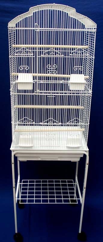 small bird cage on stand