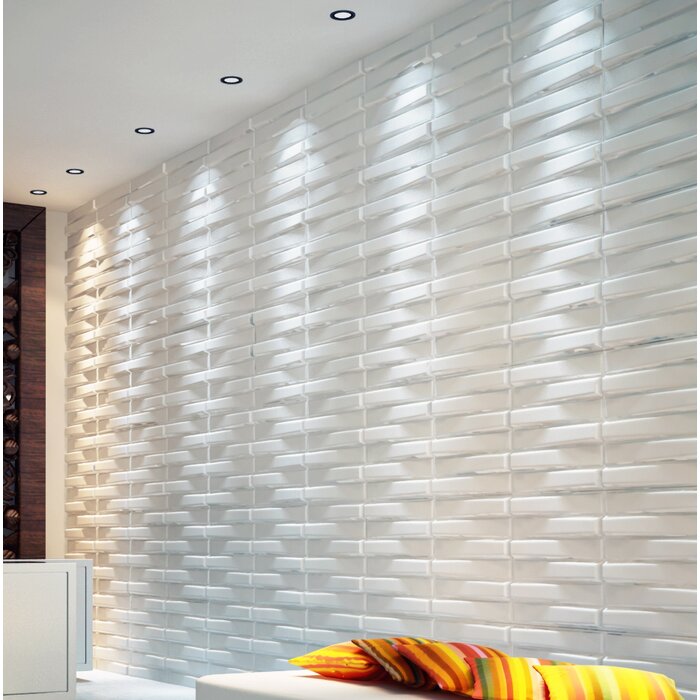 Shanks Modern 20 X 20 Fiber Wall Panelling In White