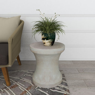 Hisle Fiberclay Outdoor Accent Table 14" x 14" x 16"