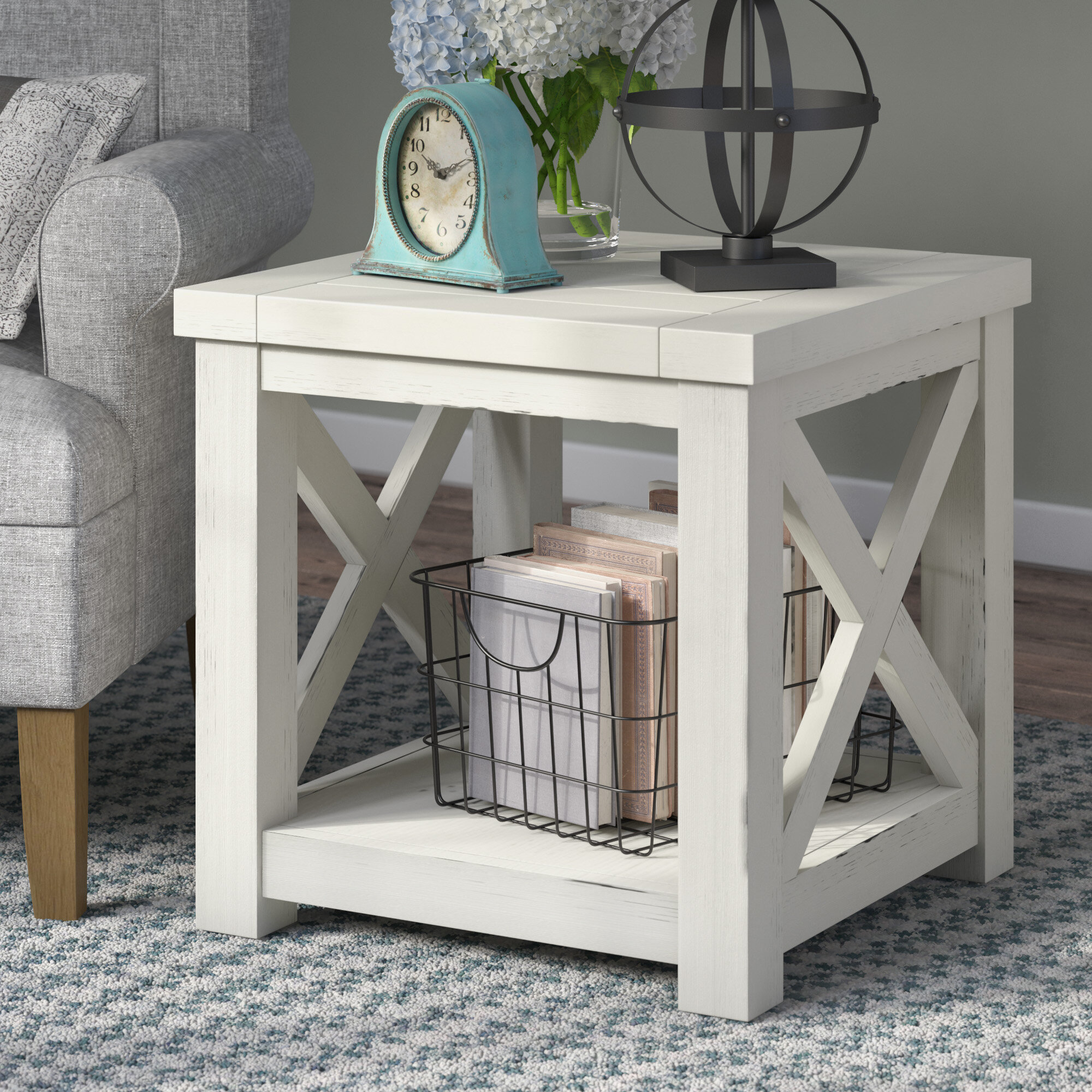 wayfair gray end tables