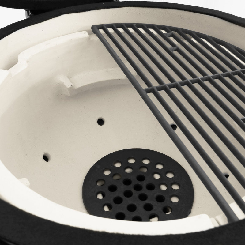 Char Griller Akorn Ceramic Kamado Charcoal Grill With Side Shelves