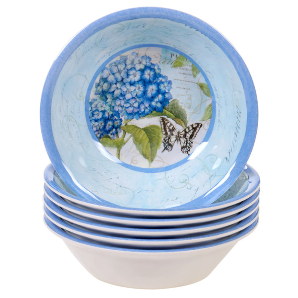 Ophelia Co Marquis Hydrangea 22 Oz Melamine Dining Bowl Wayfair
