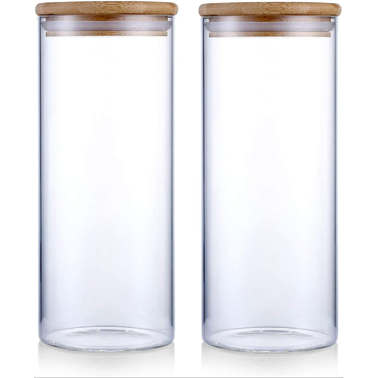 Prep & Savour Stackable Kitchen Canisters Set,Clear Glass ...